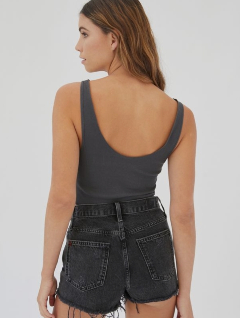 BDG Black Distressed High-Rise Denim Shorts